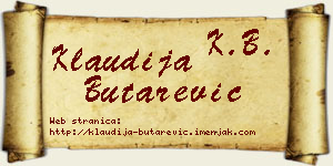 Klaudija Butarević vizit kartica